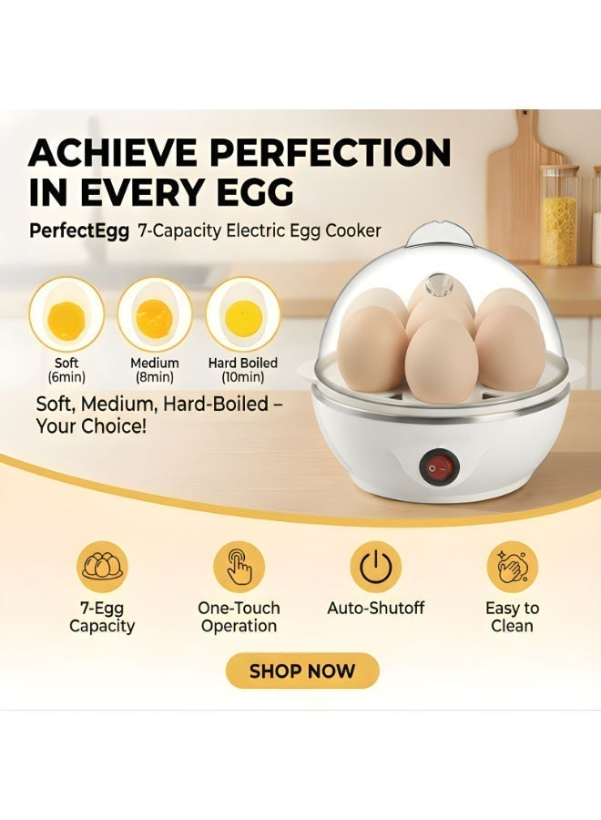 بريمو بلس جهاز طهي البيض بالبخار بقدرة 350 وات أبيض/ شفاف , جهاز كهربائي لسلق البيض - Image 5